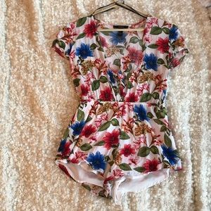 Hawaiian floral romper